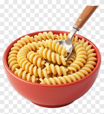 Bowl Of Fusilli Pasta PNG