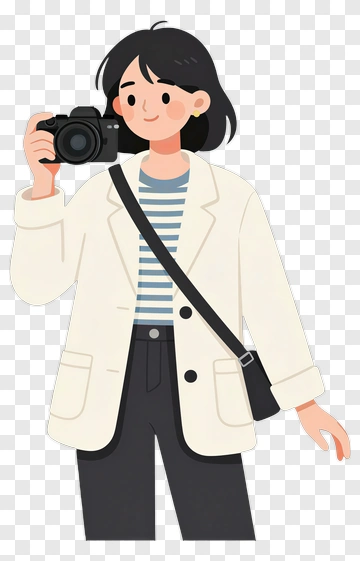 Photographer Holding A Camera PNG