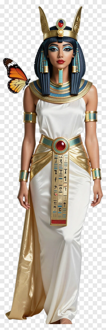 Cleopatra With Butterfly PNG