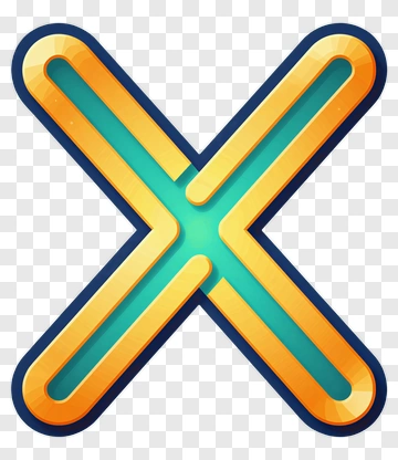 Stylized X Shape Icon PNG