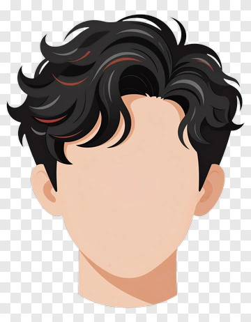Cartoon Man With Black Hair PNG