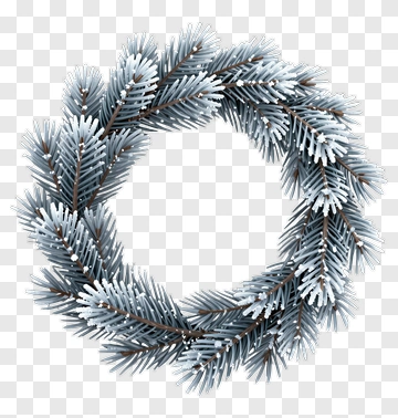 Snowy Pine Wreath PNG