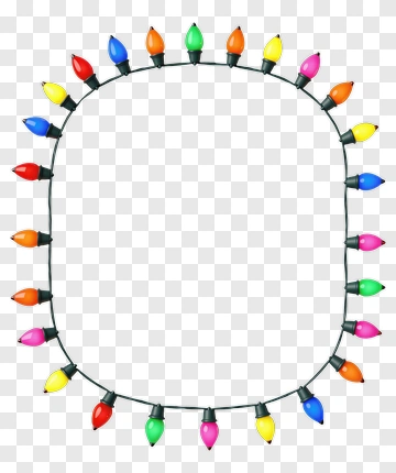 Colorful Christmas String Lights PNG