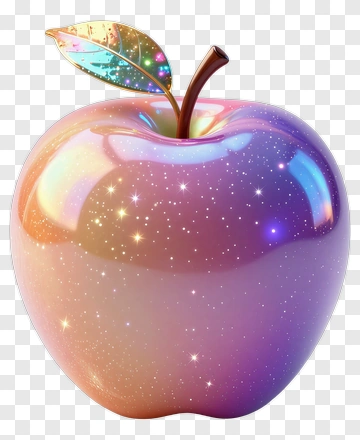 Colorful Galaxy Apple PNG