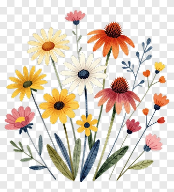 Colorful Floral Bouquet PNG
