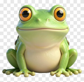 3D Cartoon Frog PNG