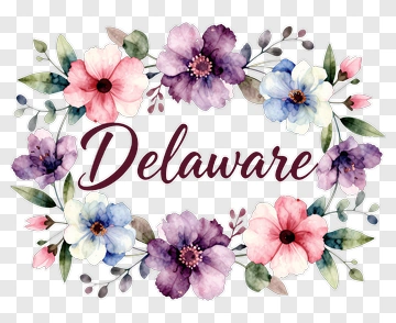 Floral Delaware Design PNG