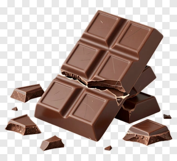 Chocolate Bar With Broken Pieces PNG