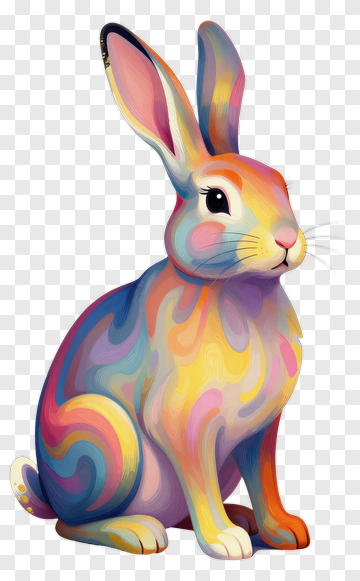 Colorful Rabbit PNG