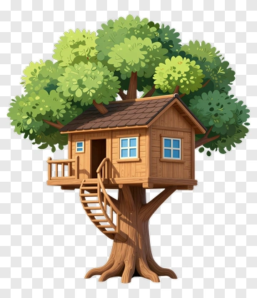 Cartoon Treehouse In A Tree PNG