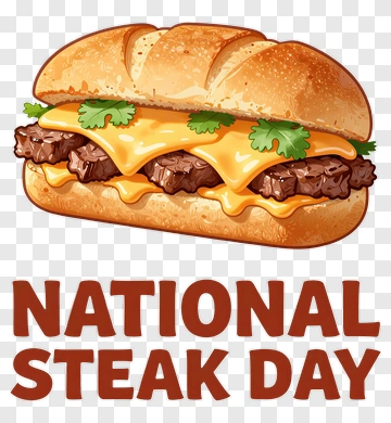 National Steak Day Sandwich PNG