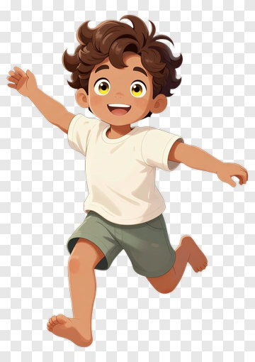 Happy Boy Running PNG