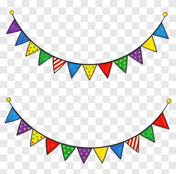 Colorful Festive Bunting Flags PNG