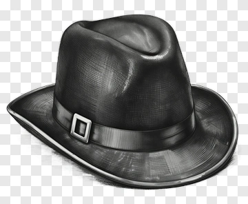 Black Fedora Hat PNG