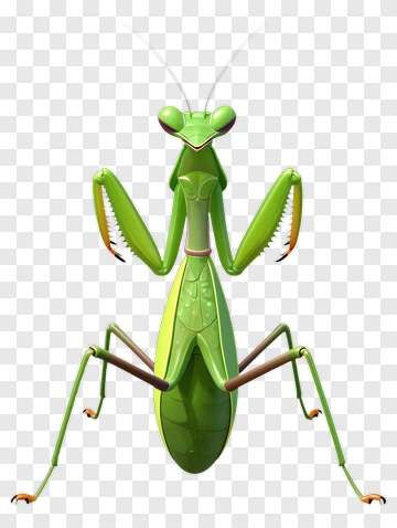 Cartoon Praying Mantis PNG