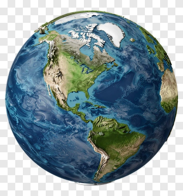 3D Earth Globe PNG