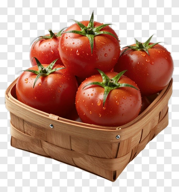 Basket Of Fresh Tomatoes PNG