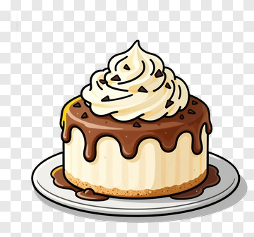 Chocolate Cake With Whipped Cream PNG