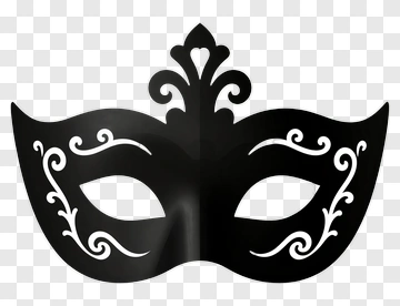 Black Decorative Mask PNG