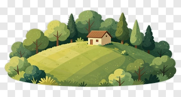 Cozy House In A Green Countryside PNG