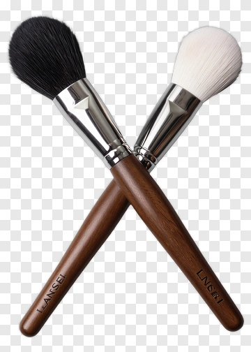Makeup Brushes With Wooden Handles PNG