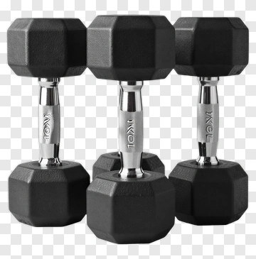 Set Of Hexagonal Dumbbells PNG