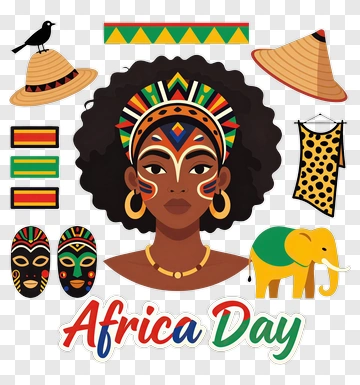 Africa Day Celebration With Traditional Elements PNG