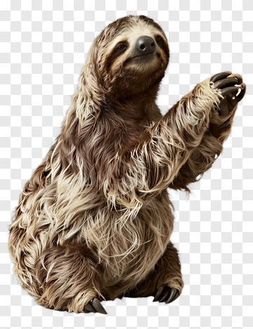 Sloth Holding A Snack PNG