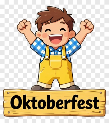 Happy Boy Celebrating Oktoberfest PNG