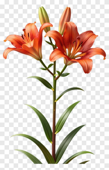 Colorful Lily Flower PNG