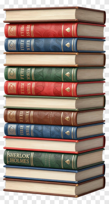 Stack Of Classic Sherlock Holmes Books PNG