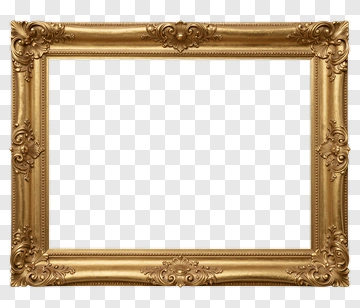 Ornate Gold Picture Frame PNG