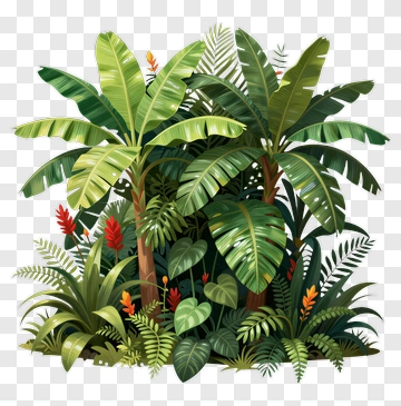 Tropical Jungle Plants PNG