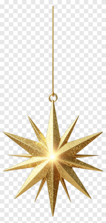 Golden Star Ornament PNG