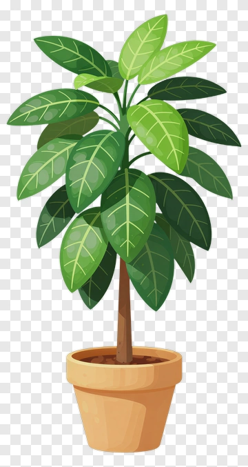Colorful Potted Plant PNG
