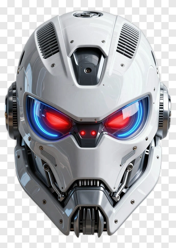 Futuristic Robot Head PNG