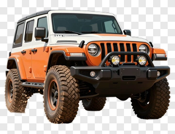 Orange Jeep Wrangler Off-Road Vehicle PNG