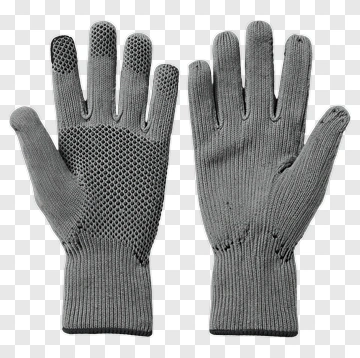 Gray Work Gloves PNG