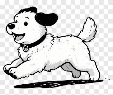 Cartoon Dog Running PNG