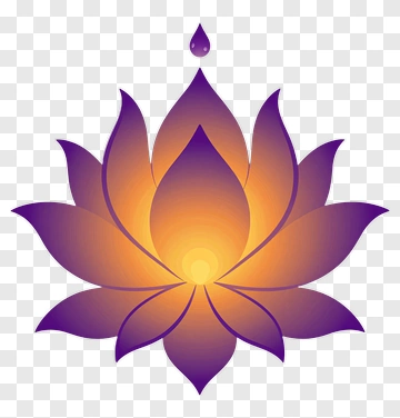 Lotus Flower With Gradient Colors PNG