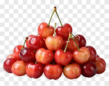 Fresh Red Cherries Piled Together PNG