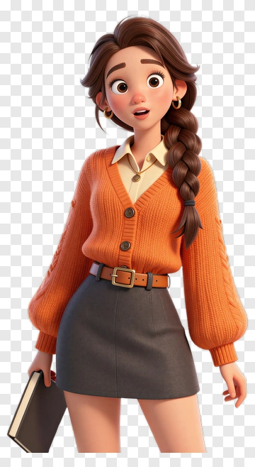 Cartoon Teacher Holding A Book PNG