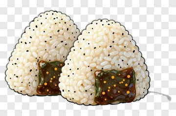 Onigiri With Seaweed And Sesame Seeds PNG