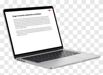 Laptop Displaying Text Content PNG