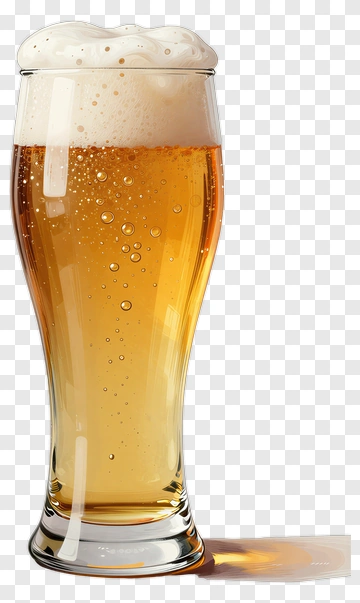 Glass Of Beer With Foam PNG