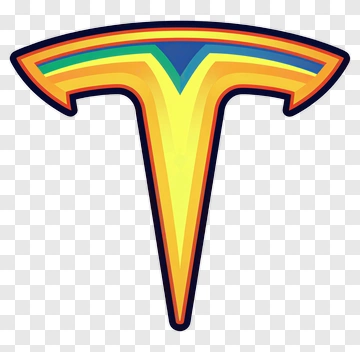 Colorful Tesla Logo PNG