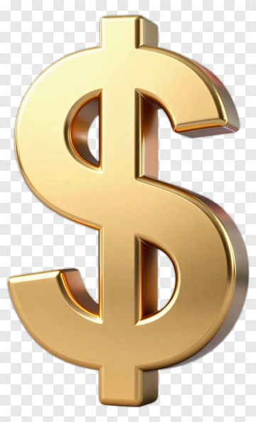 Gold Dollar Sign Symbol PNG