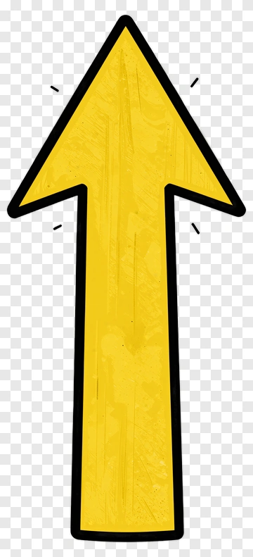 Yellow Arrow Upward PNG