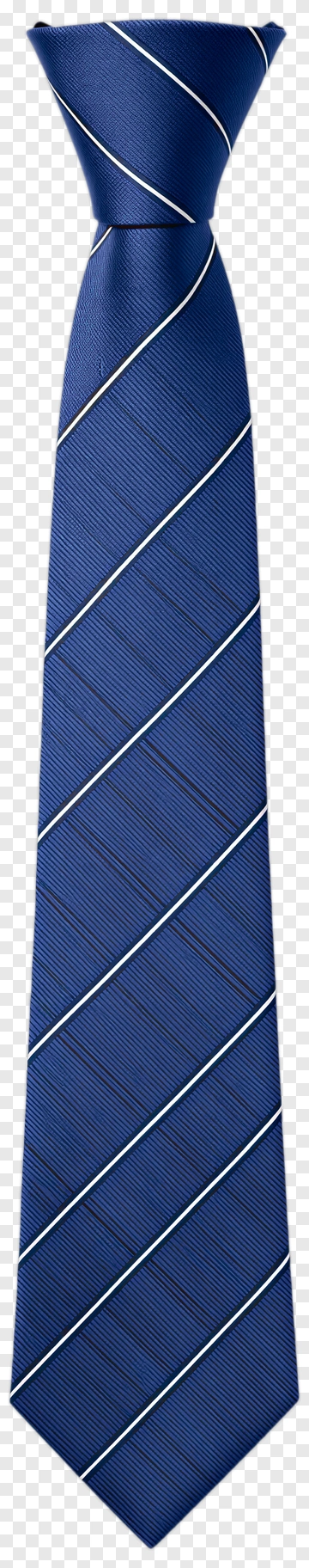 Blue Tie With Diagonal Stripes PNG