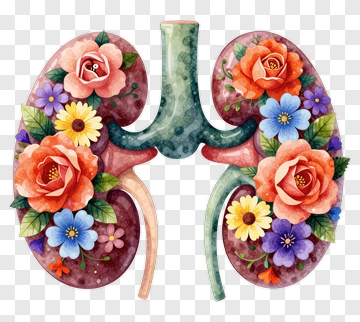 Floral Lungs Illustration PNG
